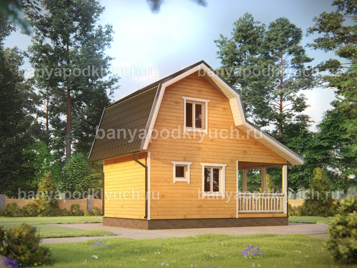 Баня из бруса 7.5x4.5 м Баня из бруса 7.5x4.5 м